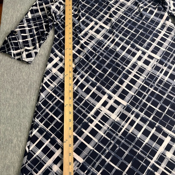 Tommy hilfiger Escada Elegant Black and White Patterned Dress suze 16 - Picture 8 of 12